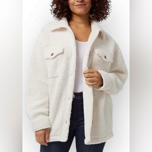 32 Degrees Cream Teddy Jacket Plush Cozy Style .NWT. Women’s size XL/XXL